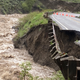Churning floodwaters in the Gardiner River, along the North Entrance to Yellowstone National Park.